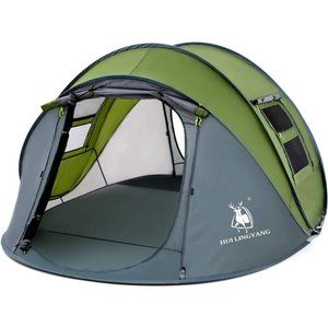 4 Person Easy Pop Up Tent,9.5’X6.6’X52'',Waterproof, Automatic Setup,2 Doors